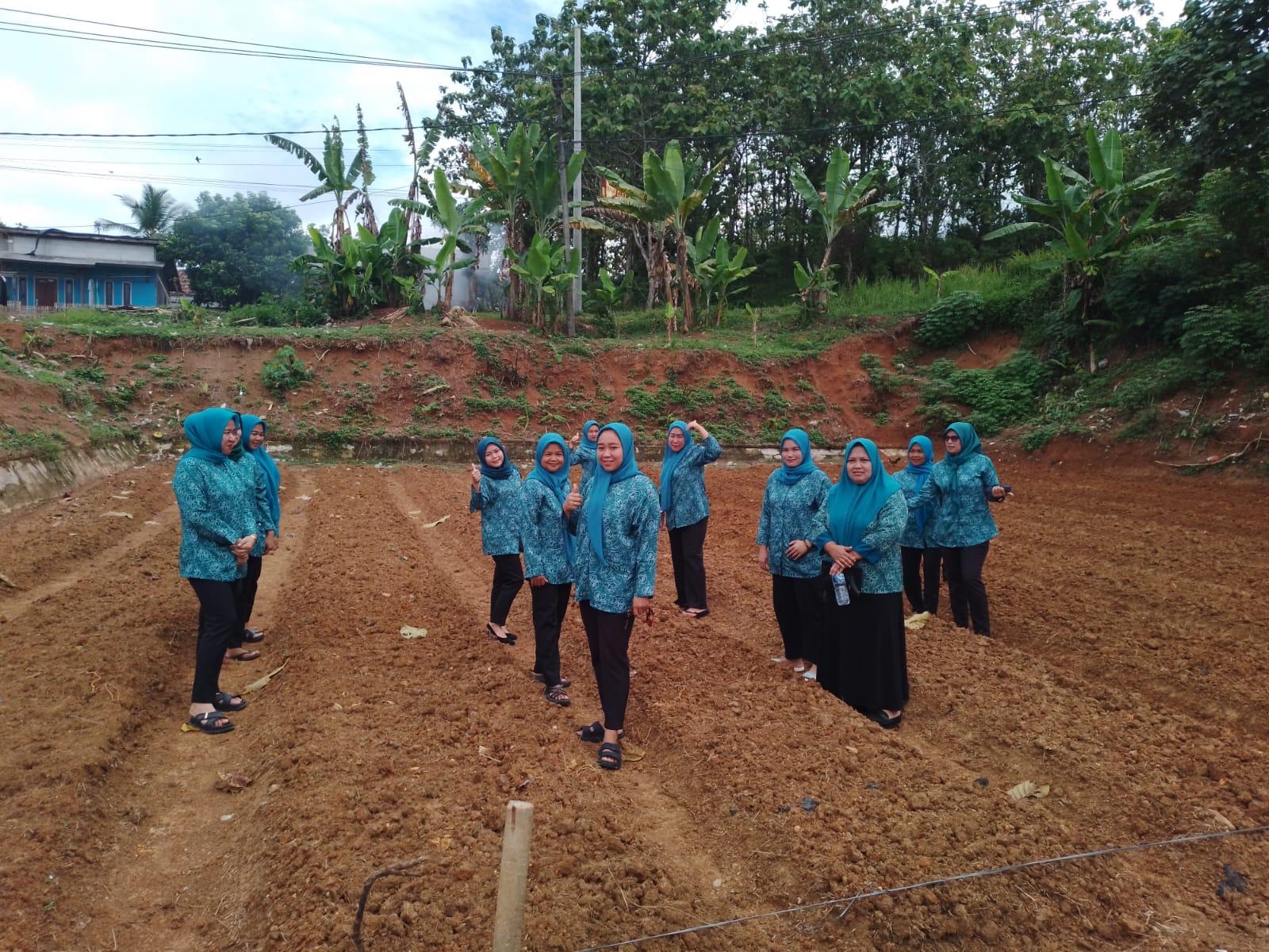 Gotong Royong Persiapan Penanaman Kebun TP-PKK Desa Bojongmenteng